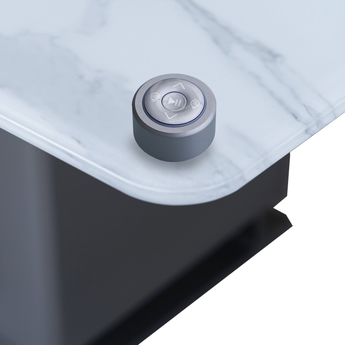 Elevato Smart Bar Table in White, 5.3 cu.ft fridge and freezer with Bluetooth control - BonPrix Électroménagers