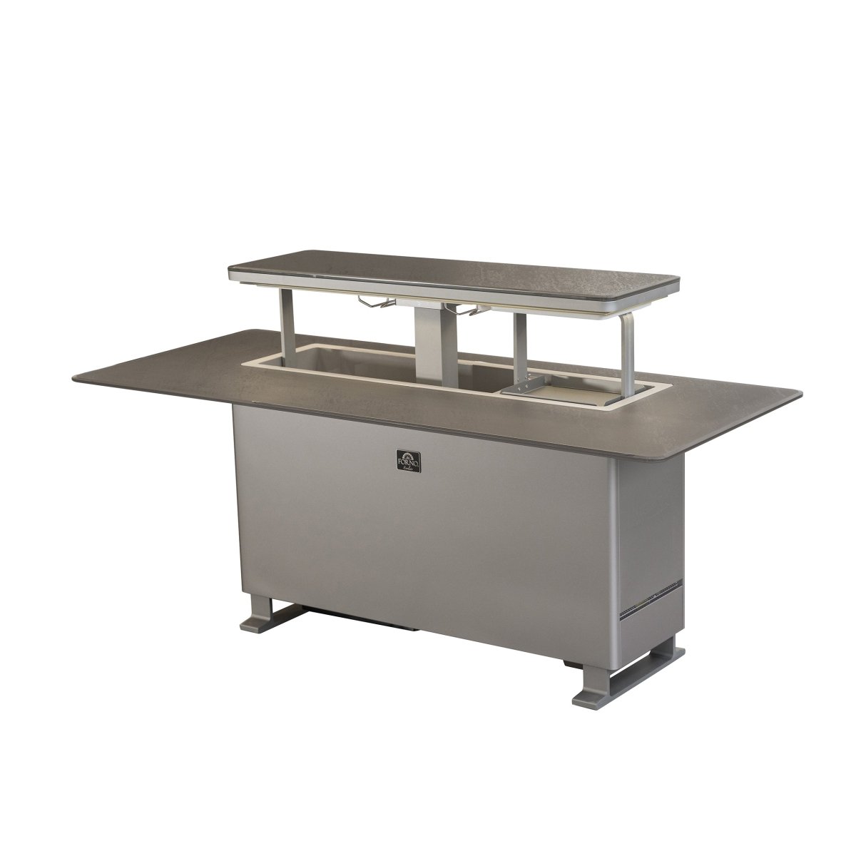 Elevato Smart Bar Table, Sandstone Black, 5.3 cu.ft fridge and freezer with Bluetooth control - BonPrix Électroménagers