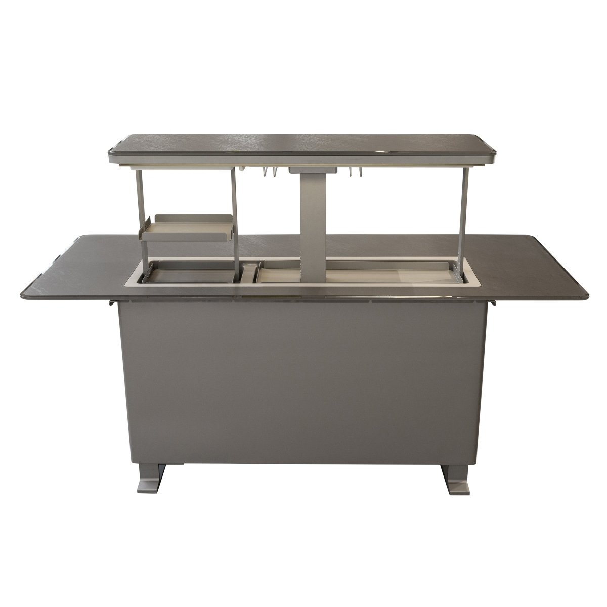 Elevato Smart Bar Table, Sandstone Black, 5.3 cu.ft fridge and freezer with Bluetooth control - BonPrix Électroménagers