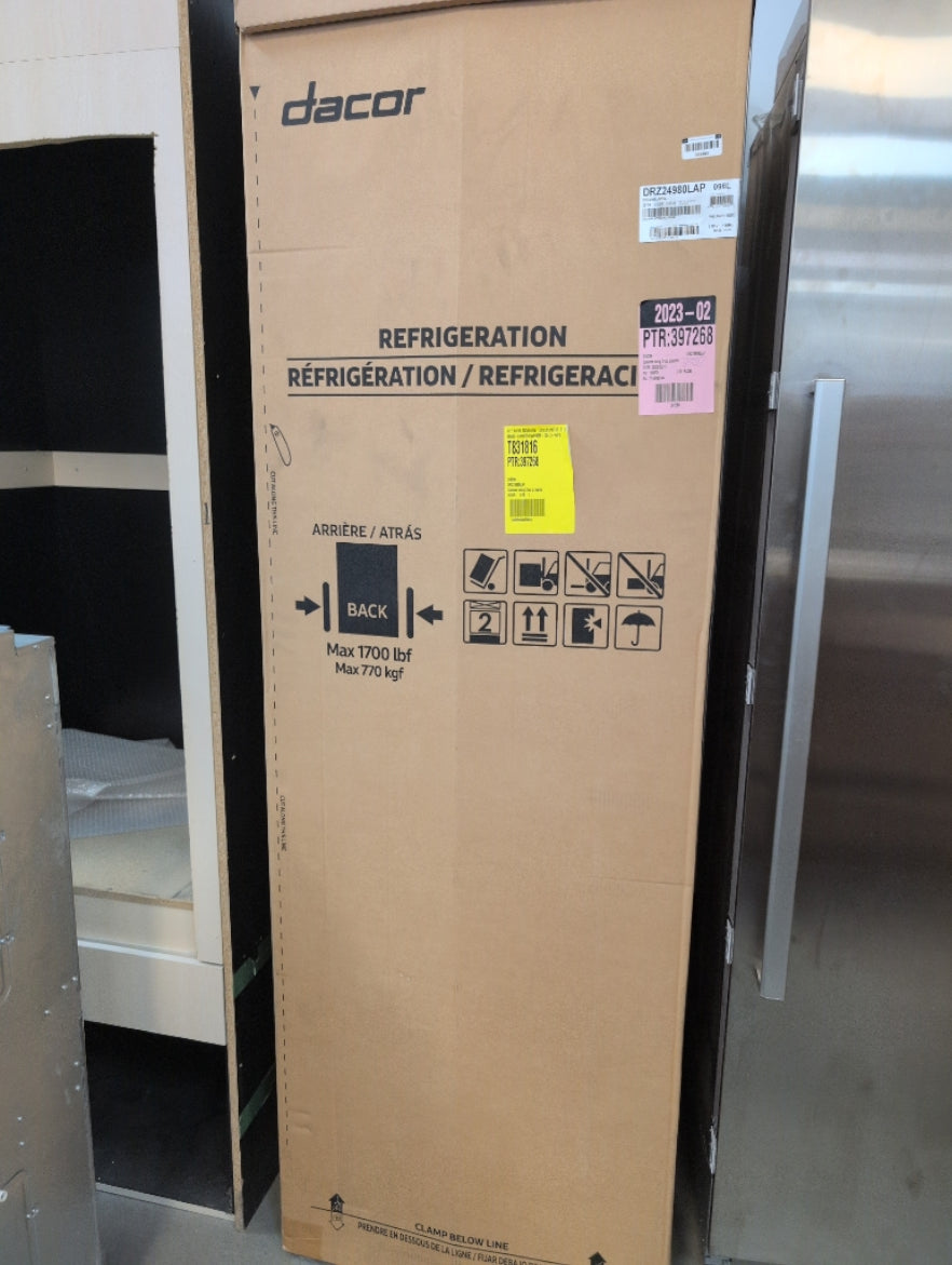 DRZ24980LAP - FREEZERS - Dacor - Panel Ready - Open Box - BonPrix Électroménagers