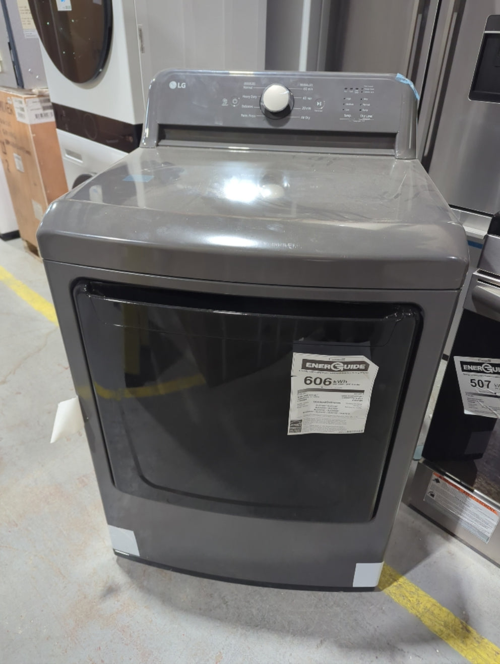 DLE6100M - DRYERS - LG - Electric - Chrome Shadow - Open Box - BonPrix Électroménagers