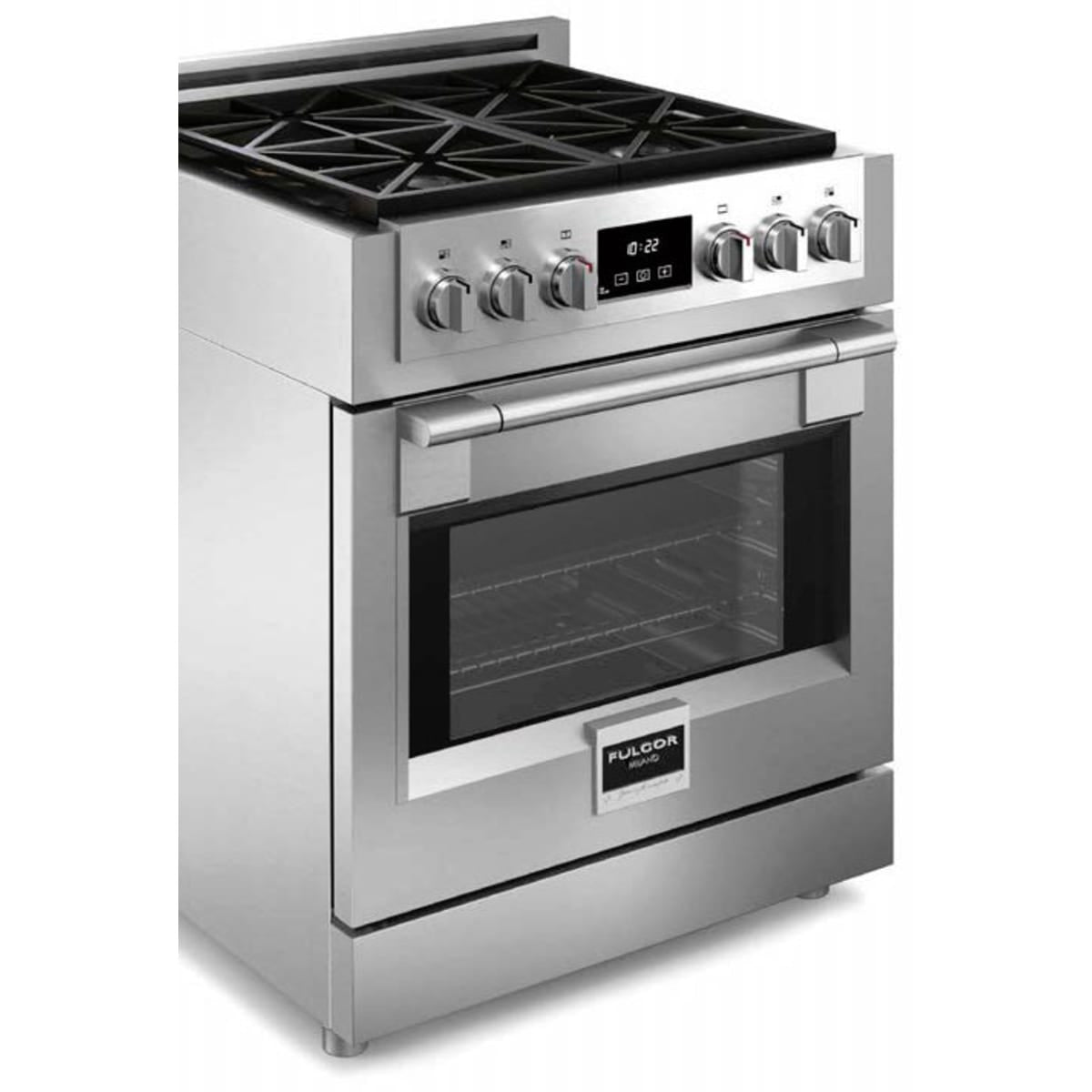 F6PDF304S1 - RANGES - Fulgor Milano - Dual Fuel - Stainless Steel - Open Box - BonPrix Électroménagers