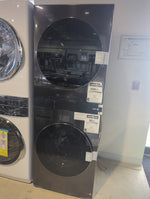 WKEX300HBA - LAVEUSE SÉCHEUSE SUPERPOSÉES - LG - Laveuse/Sécheuse Superposées - Électrique - Acier inoxydable noir - Boîte Ouverte