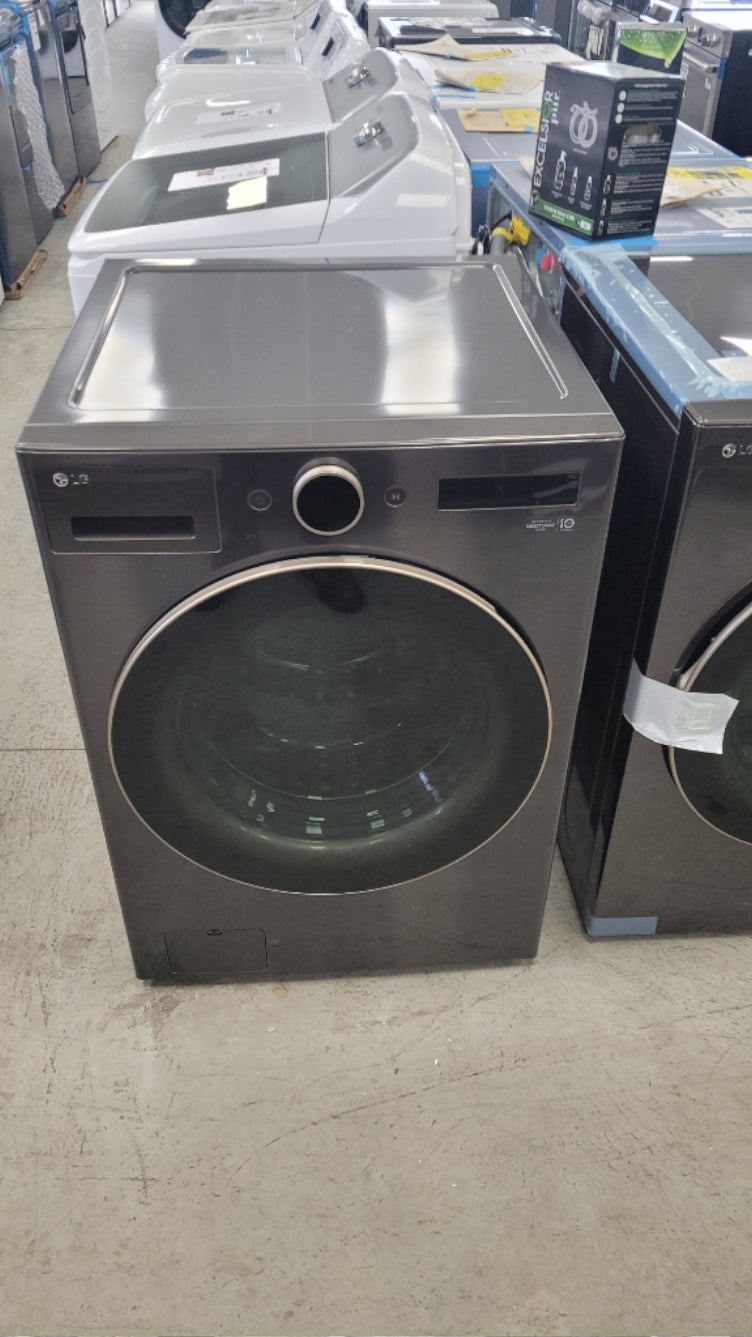 WM6500HBA - WASHERS - LG - Front Loading - Black Stainless - Open Box - BonPrix Électroménagers