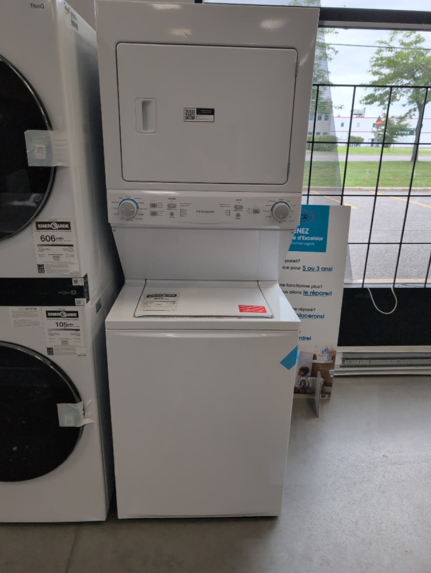 FLCE752CAW - LAUNDRY CENTERS - Frigidaire - Stacked Washer/Dryer - Electric - White - Open Box