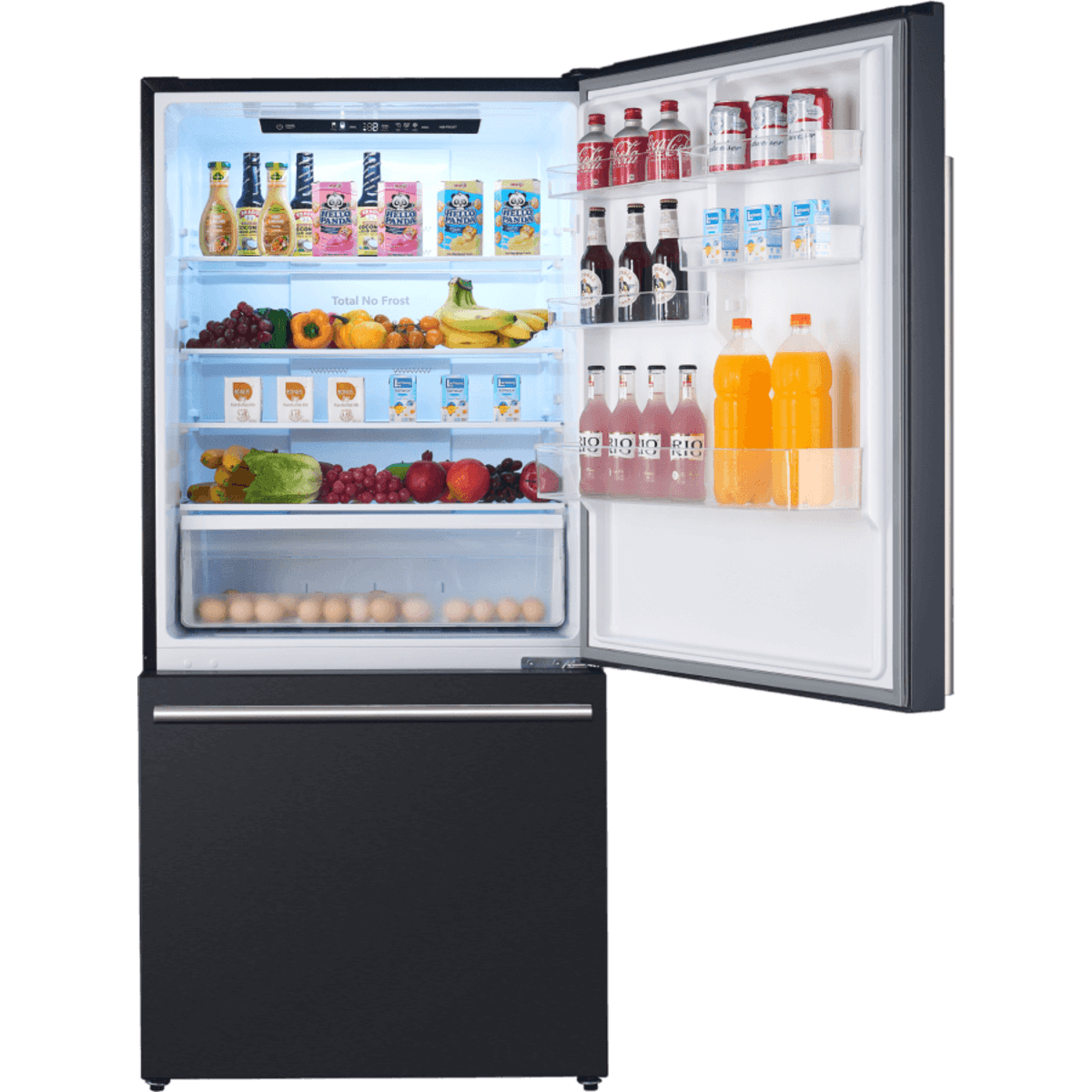 FFFFD1785 - 31BK - REFRIGERATORS - Forno - Bottom Freezer - Black Stainless - Open Box - BonPrix Électroménagers