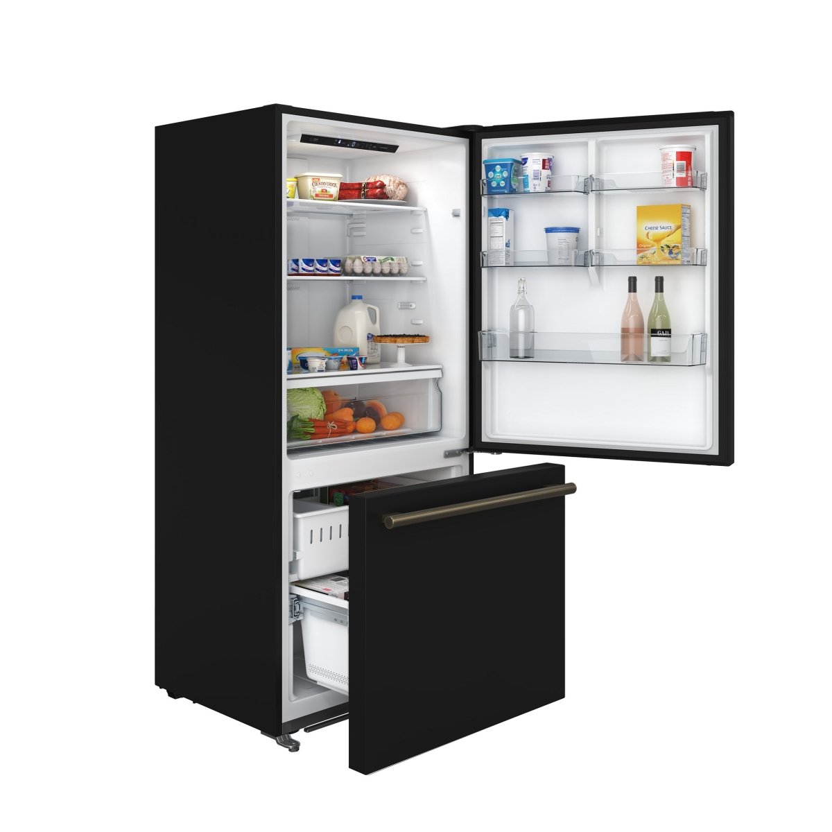FORNO 2-Piece Black Kitchen Bundle - 30" Induction Range and 31" Bottom Freezer Refrigerator - BonPrix Électroménagers