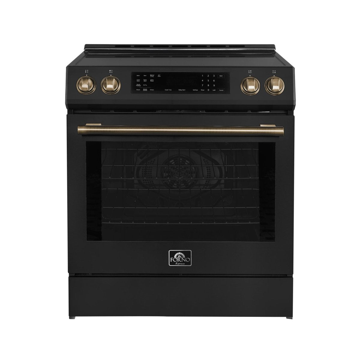 FORNO 2-Piece Black Kitchen Bundle - 30" Induction Range and 31" Bottom Freezer Refrigerator - BonPrix Électroménagers