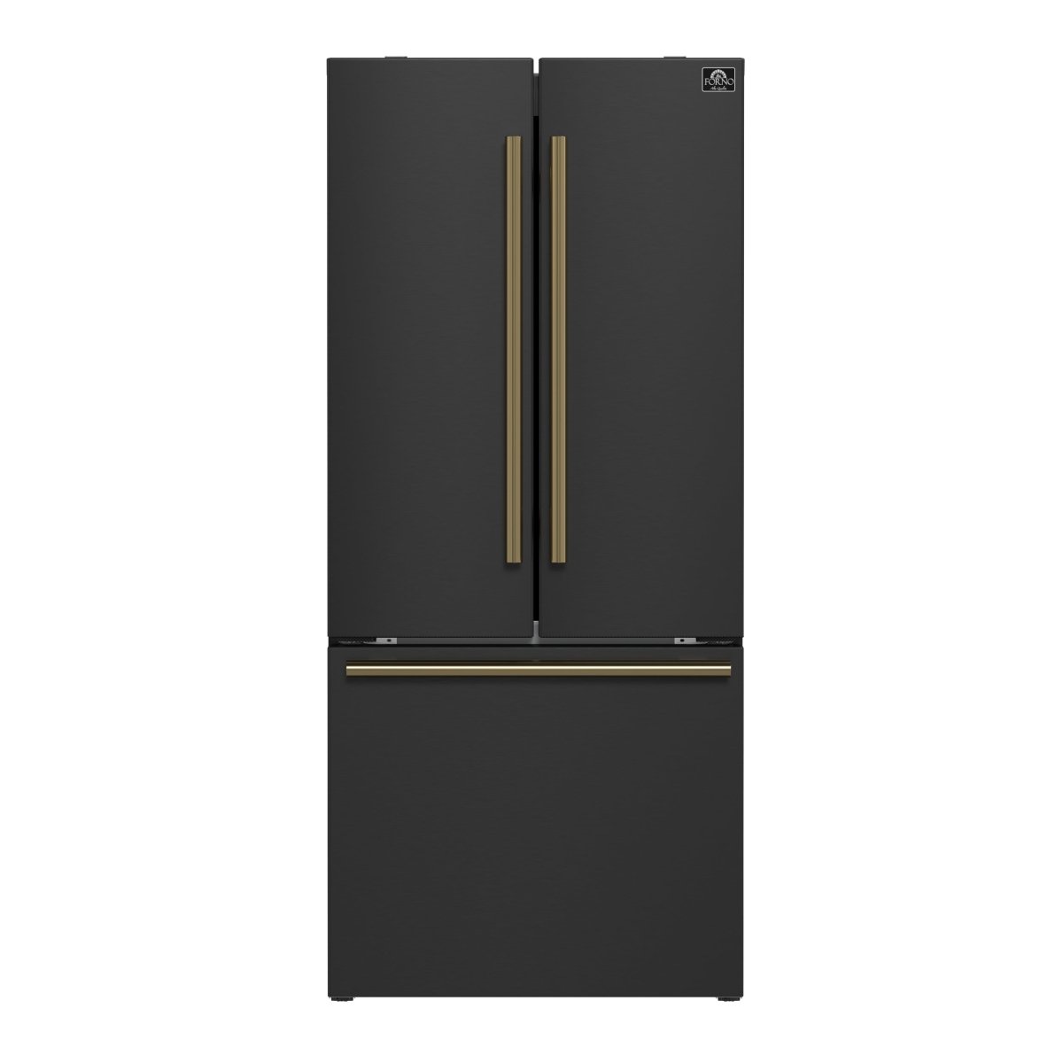 FORNO 2-Piece Black Kitchen Bundle - 30" Induction Range and 31" Bottom Freezer Refrigerator - BonPrix Électroménagers