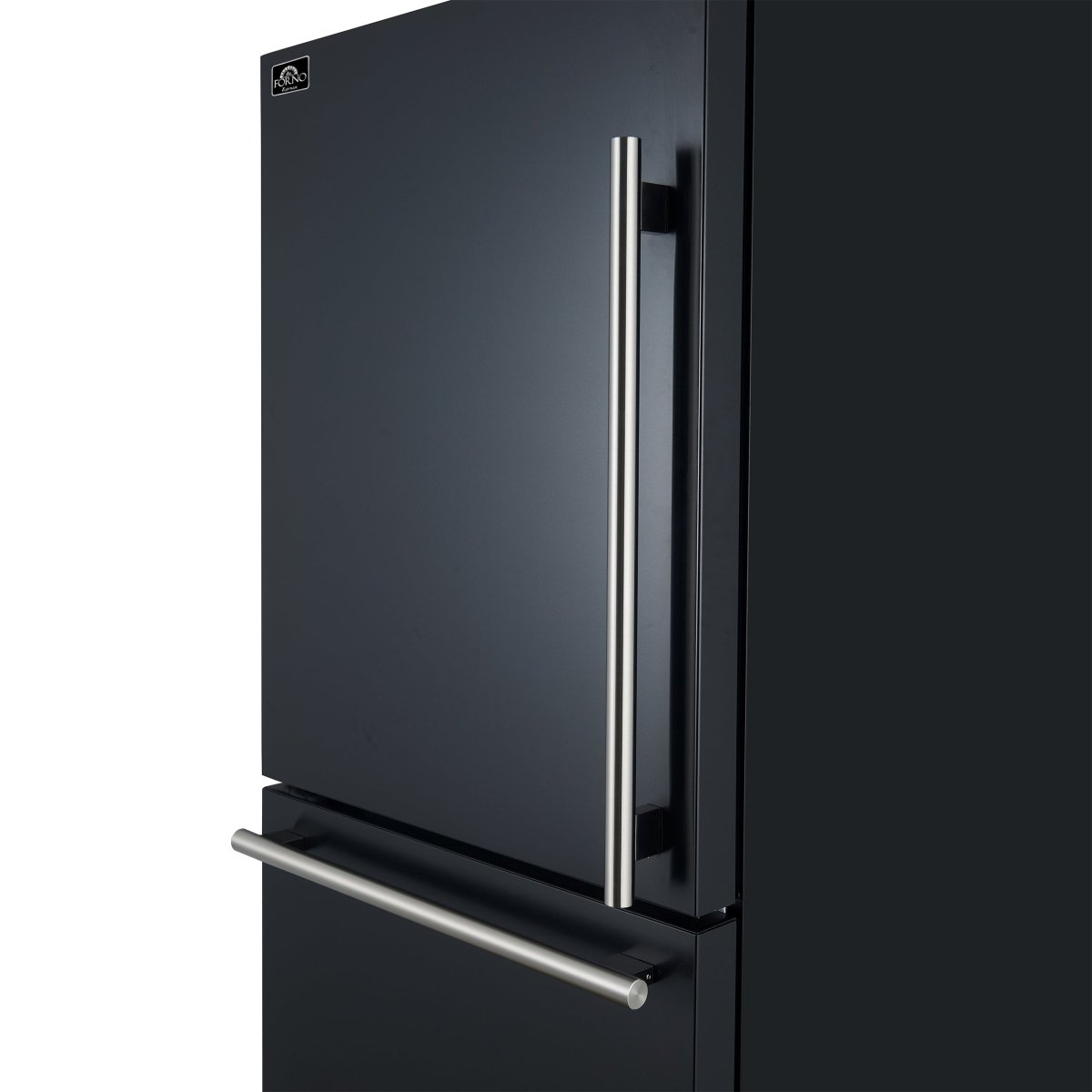 FORNO 2-Piece Black Kitchen Bundle - 30" Induction Range and 31" Bottom Freezer Refrigerator - BonPrix Électroménagers