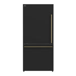 FORNO 2-Piece Black Kitchen Bundle - 30" Induction Range and 31" Bottom Freezer Refrigerator - BonPrix Électroménagers