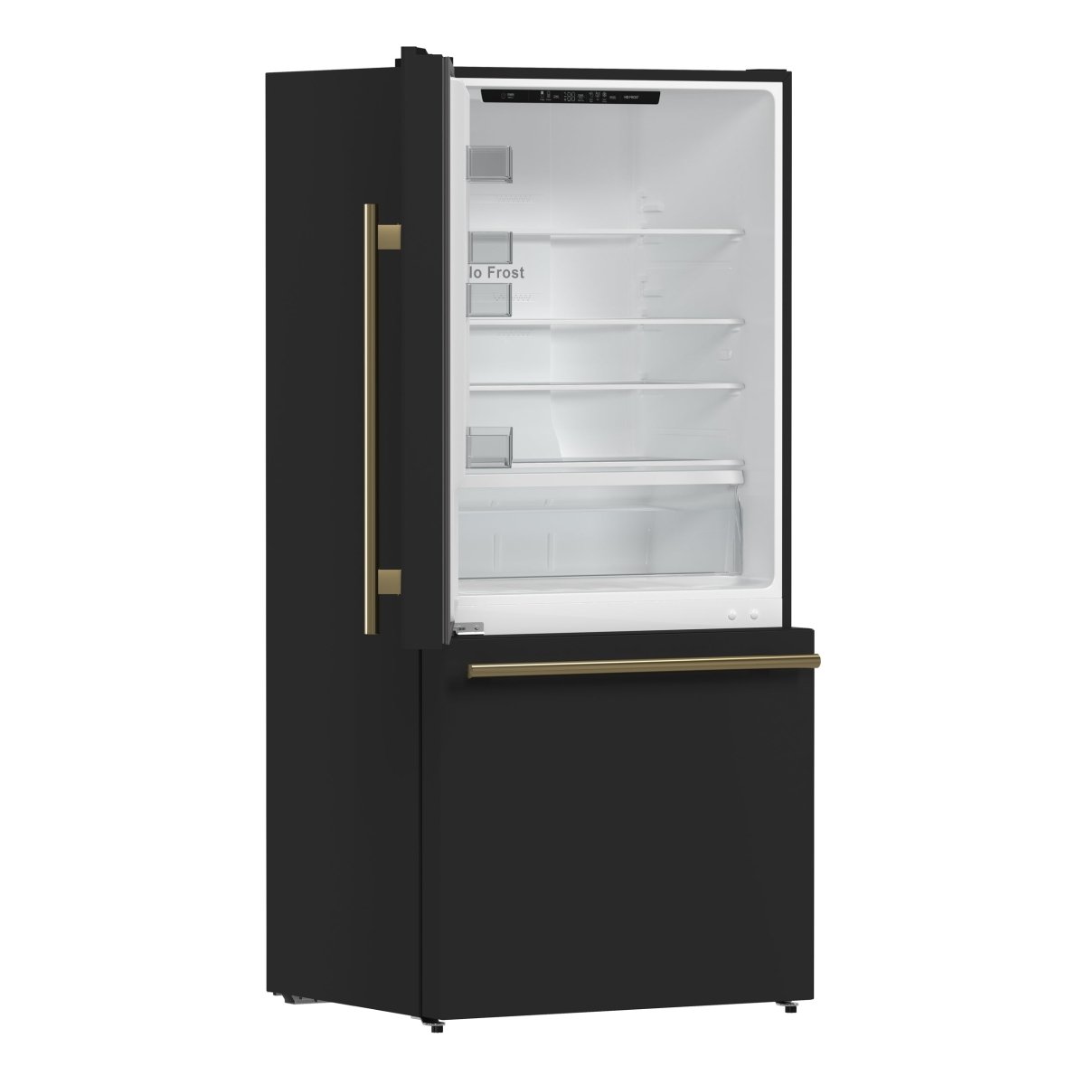 FORNO 2-Piece Black Kitchen Bundle - 30" Induction Range and 31" Bottom Freezer Refrigerator - BonPrix Électroménagers