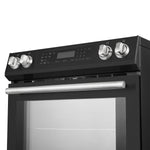 FORNO 2-Piece Black Kitchen Bundle - 30" Induction Range and 31" Bottom Freezer Refrigerator - BonPrix Électroménagers