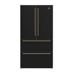 FORNO 2-Piece Black Kitchen Bundle - 30" Induction Range and 36" Bottom Freezer Refrigerator - BonPrix Électroménagers