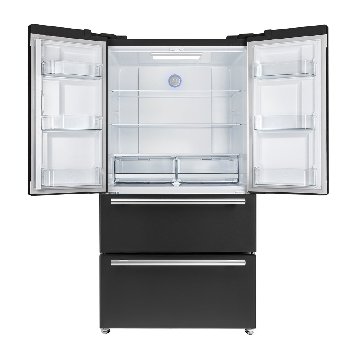 FORNO 2-Piece Black Kitchen Bundle - 30" Induction Range and 36" Bottom Freezer Refrigerator - BonPrix Électroménagers
