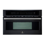 FORNO 2-Piece Kitchen Bundle - 30" Black Single Wall Oven (1333-30), 30" Black Microwave (3093-30) - BonPrix Électroménagers