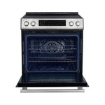 Forno Donatello Espresso 30-Inch Slide-In Stainless Steel Induction Range, Convection Oven, 5 Cooking Zones, Touch Control Panel - BonPrix Électroménagers