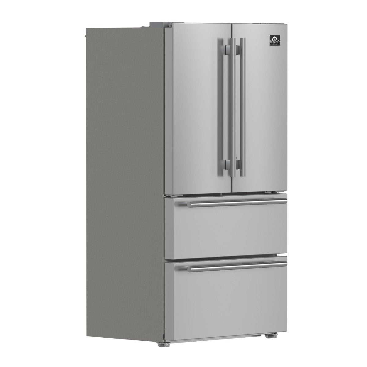 Forno Moena 36-Inch French Door Refrigerator, 19.2 cu.ft, Counter Depth, Ice Maker, Stainless Steel Interior Panel, ENERGY STAR Certified - BonPrix Électroménagers
