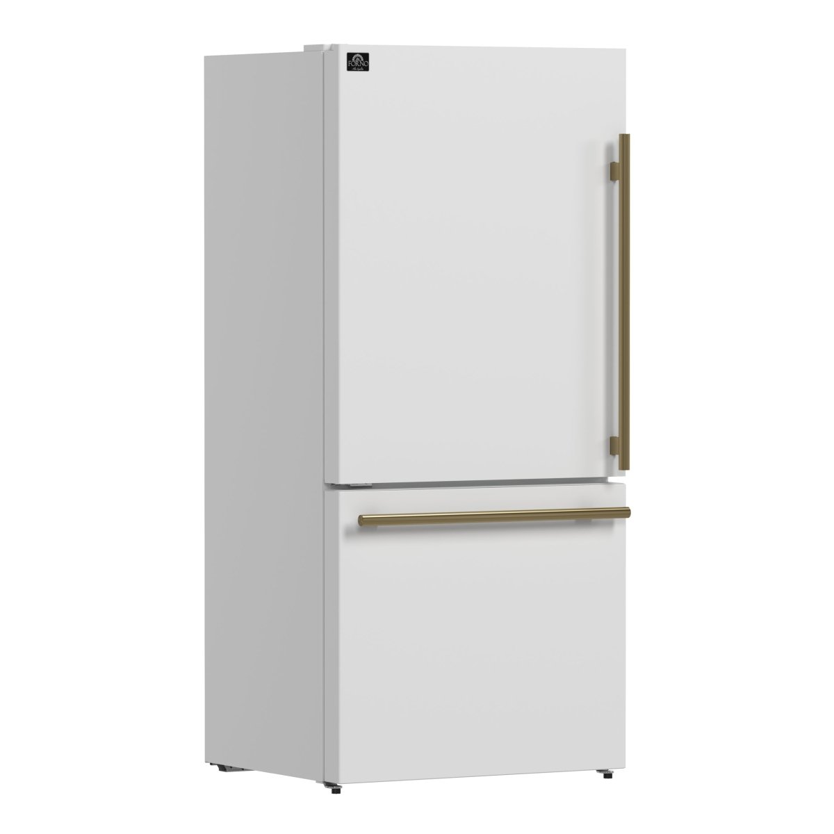 FORNO 2-Piece White Kitchen Bundle - 30" Induction Range and 31" Bottom Freezer Refrigerator - BonPrix Électroménagers