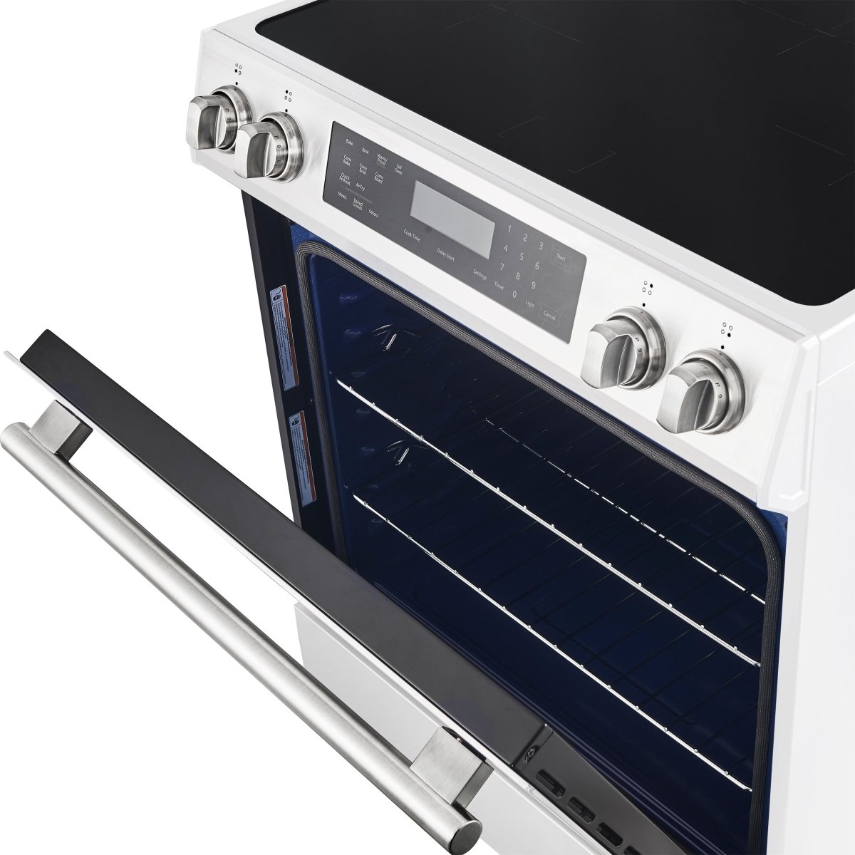 FORNO 2-Piece White Kitchen Bundle - 30" Induction Range and 31" Bottom Freezer Refrigerator - BonPrix Électroménagers