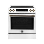 FORNO 2-Piece White Kitchen Bundle - 30" Induction Range and 31" Bottom Freezer Refrigerator - BonPrix Électroménagers