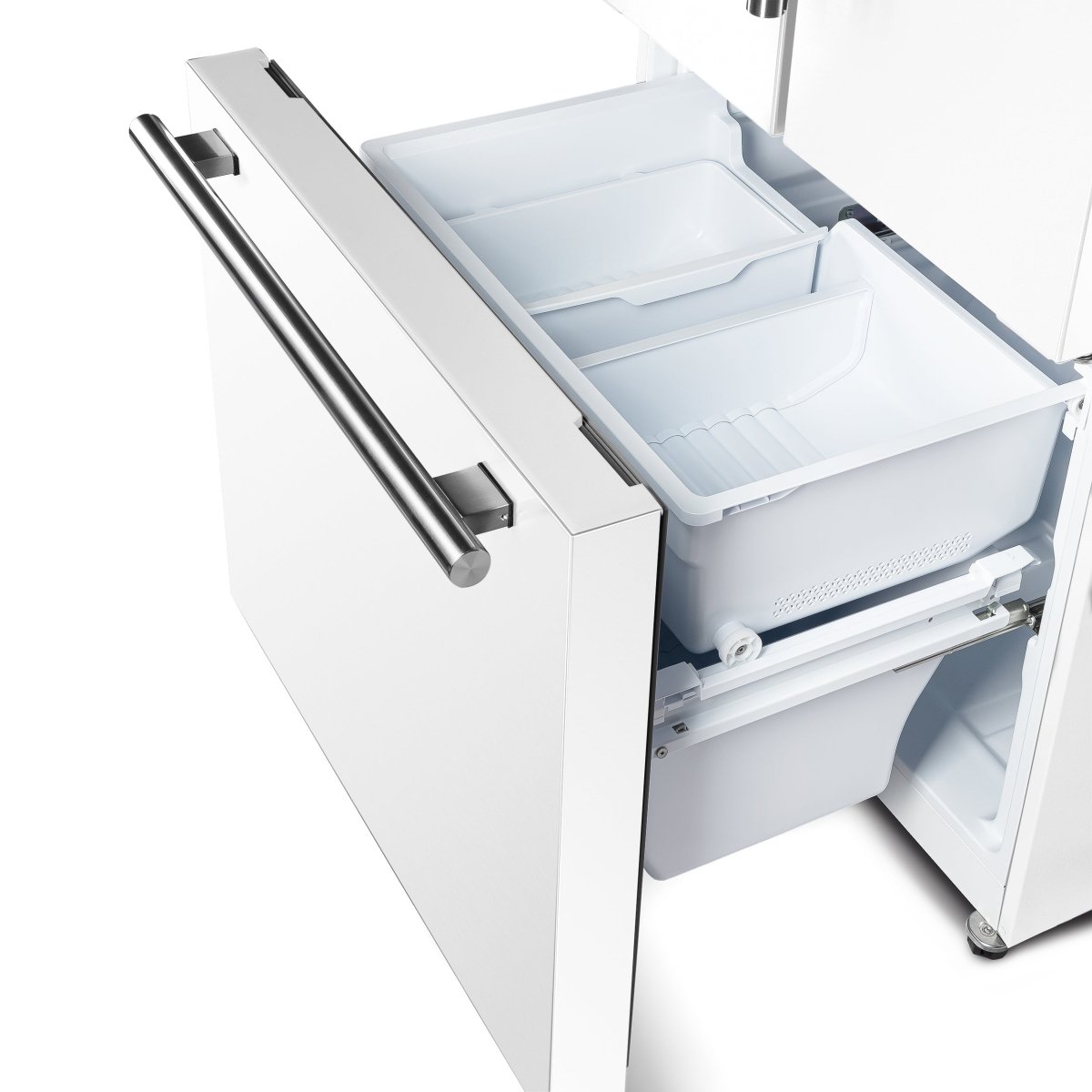 FORNO 2-Piece White Kitchen Bundle - 30" Induction Range and 31" Bottom Freezer Refrigerator - BonPrix Électroménagers