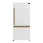 FORNO 2-Piece White Kitchen Bundle - 30" Induction Range and 31" Bottom Freezer Refrigerator - BonPrix Électroménagers