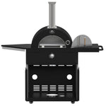 Forno All’Aperto 99,600 BTU Outdoor Kitchen, 5 Burners, Infrared Burners, Side Burner, Black Sintered Stone Countertops, Gas Pizza Oven, Sink Module, Bar & Beverage Center - BonPrix Électroménagers