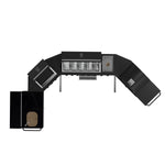 Forno All’Aperto 99,600 BTU Outdoor Kitchen, 5 Burners, Infrared Burners, Side Burner, Black Sintered Stone Countertops, Gas Pizza Oven, Sink Module, Bar & Beverage Center - BonPrix Électroménagers