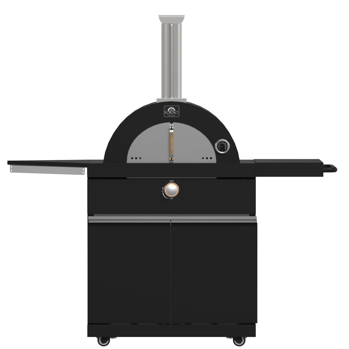 Forno All’Aperto 99,600 BTU Outdoor Kitchen, 5 Burners, Infrared Burners, Side Burner, Black Sintered Stone Countertops, Gas Pizza Oven, Sink Module, Bar & Beverage Center - BonPrix Électroménagers