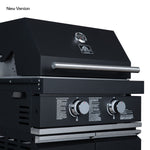Forno All’Aperto 99,600 BTU Outdoor Kitchen, 5 Burners, Infrared Burners, Side Burner, Black Sintered Stone Countertops, Gas Pizza Oven, Sink Module, Bar & Beverage Center - BonPrix Électroménagers