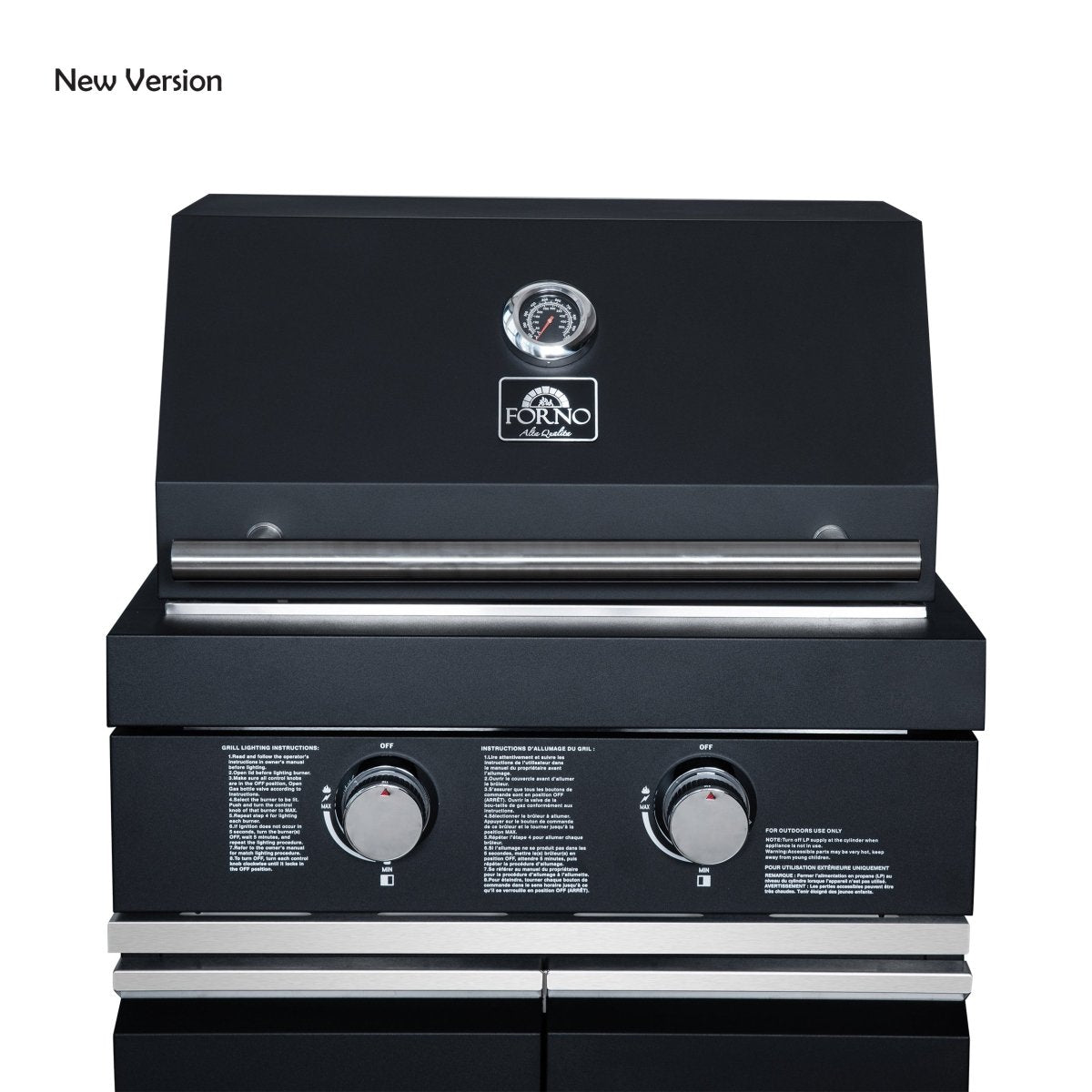 Forno All’Aperto 99,600 BTU Outdoor Kitchen, 5 Burners, Infrared Burners, Side Burner, Black Sintered Stone Countertops, Gas Pizza Oven, Sink Module, Bar & Beverage Center - BonPrix Électroménagers