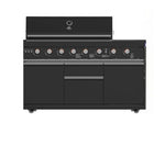 Forno All’Aperto 99,600 BTU Outdoor Kitchen, 5 Burners, Infrared Burners, Side Burner, Black Sintered Stone Countertops, Gas Pizza Oven, Sink Module, Bar & Beverage Center - BonPrix Électroménagers