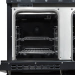 Forno Antico 48-Inch Dual Fuel Range, Black with Antique Brass Finish, 8 Burners, 94,000 BTU, 5.5 cu.ft. Double Ovens & Griddle - BonPrix Électroménagers
