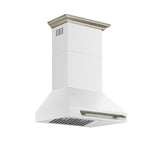 Forno Aria 30 Inch Wall-Mounted Range Hood in White - BonPrix Électroménagers