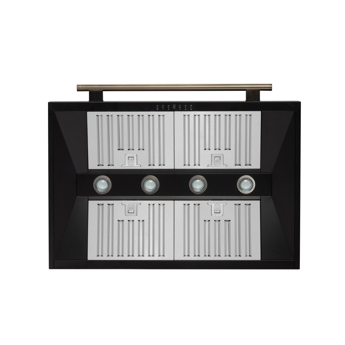 Forno Aria 36 Inch Wall-Mounted Range Hood in Black - BonPrix Électroménagers