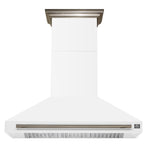 Forno Aria 48 Inch Wall-Mounted Range Hood in White - BonPrix Électroménagers