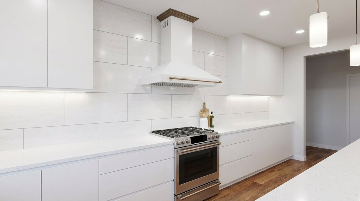 Forno Aria 48 Inch Wall-Mounted Range Hood in White - BonPrix Électroménagers