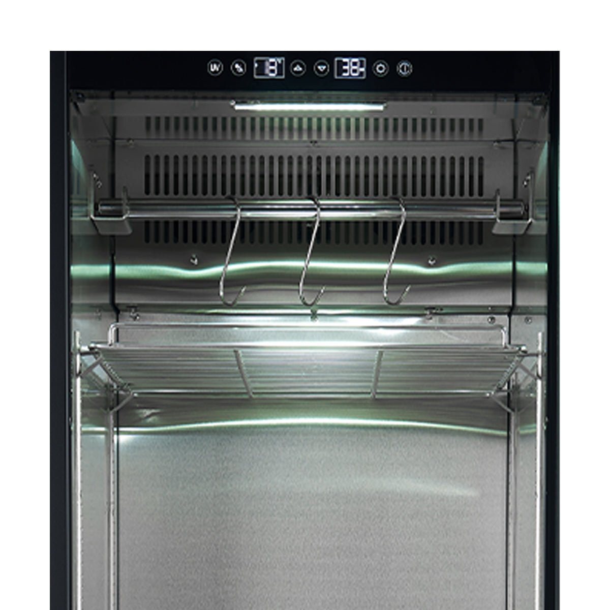 Forno Asciutto 24-Inch Dry Aging Cabinet, Stainless Steel 304, 14.66 cu.ft, UV Sterilization - BonPrix Électroménagers