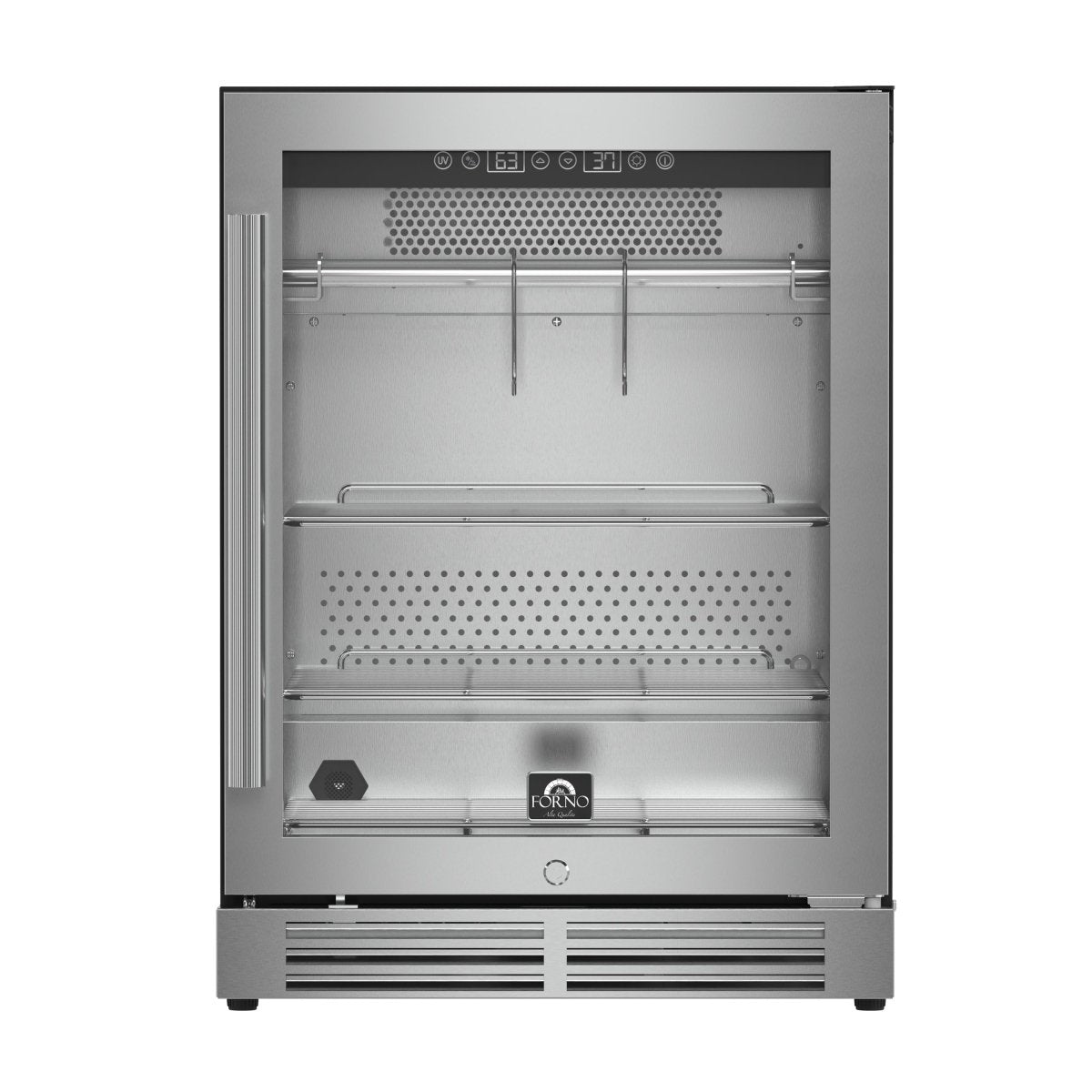 Forno Asciutto 24-Inch Dry Aging Cabinet, Stainless Steel 304, 4.41 cu.ft, LED Lighting, Adjustable Shelves - BonPrix Électroménagers