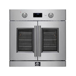 Forno Asti 30-Inch French Door Electric Wall Oven in Stainless Steel, 3.68 cu. ft. True Convection, 3,600W, Air Fry, Sous Vide, Self-Clean - BonPrix Électroménagers