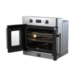 Forno Asti 30-Inch French Door Electric Wall Oven in Stainless Steel, 3.68 cu. ft. True Convection, 3,600W, Air Fry, Sous Vide, Self-Clean - BonPrix Électroménagers