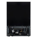 Forno Bacchino 24 Inch Wine Cooler, Black with Antique Brass Handles, with LED Lighting, Triple Glass Door, 51 Bottle Capacity, Built-In or Freestanding - BonPrix Électroménagers