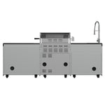 FORNO Bulnes 30-Inch BBQ, 60,000 BTU, 3 Burners with Sear & Rotisserie Infrared Burners, Stainless Steel Outdoor Kitchen with 1.8 cu.ft. Beverage Center & Black Granite Countertops - BonPrix Électroménagers