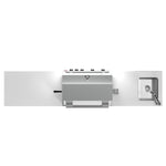 FORNO Bulnes 30-Inch BBQ, 60,000 BTU, 3 Burners with Sear & Rotisserie Infrared Burners, Stainless Steel Outdoor Kitchen with 1.8 cu.ft. Beverage Center & White Sintered Stone Countertops - BonPrix Électroménagers