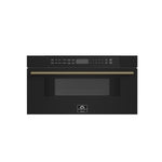Forno Capoliveri Espresso 30-Inch Microwave Drawer, Black, 1.2 cu.ft, 1500 Watts, Built-In, Touch Control LCD Display, Auto-Touch Open/Close, 11 Power Levels, Sensor Cooking - BonPrix Électroménagers