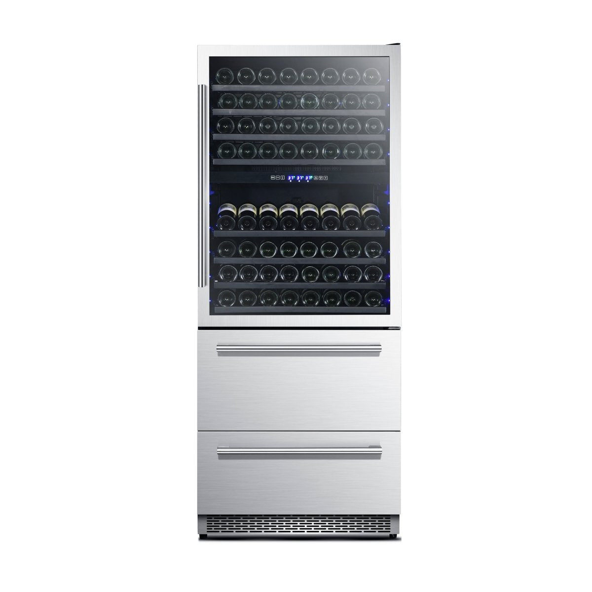 Forno Capraia 30-Inch Dual Temperature Zone Wine Cooler, Up to 144 Bottles, Two Refrigerated Drawers, Adjustable Temperature Zones - BonPrix Électroménagers