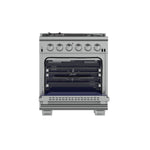 Forno Capriasca 30-Inch Freestanding Gas Range, 4 Burners, True Convection Oven - BonPrix Électroménagers