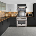 Forno Capriasca 36-Inch Freestanding Dual Fuel Range, 6 Burners, True Convection Oven - BonPrix Électroménagers