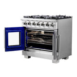 Forno Capriasca 36-Inch Freestanding French Door Gas Range, 6 Burners, Convection Oven, Energy Efficient - BonPrix Électroménagers
